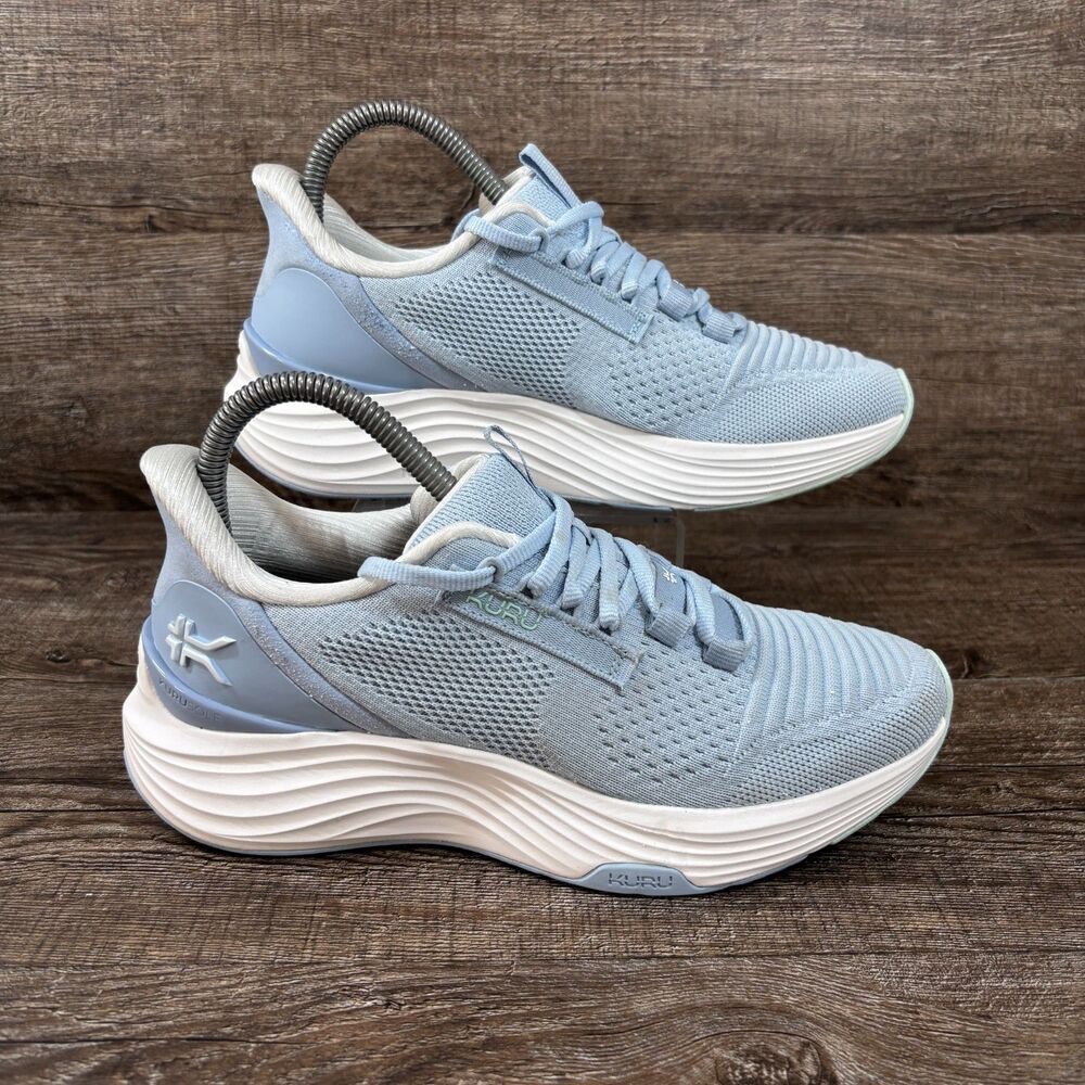 Kuru Atom 2 Shoes Women's 6 M Mist Blue Bright White Walking Running Sneakers